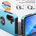 JAME for Samsung Galaxy A17/A26 5G Phone Case with Screen Protector [2 Packs] Ring Holder Stand Kickstand, Dual Layer Military Shockproof Slim Protective Cover Samsung Galaxy A17/A26 Case, Sierra Blue