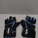 MhIL Workout Gloves for Men Comfortable Gym Gloves for Men with Enhanced Grip for Safety and Hand Protection Weight Lifting Protection with Wrist Wraps Support for Performance Boost and Style (Small: 6.3 7.4 / 16 19 cm, Blue)