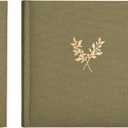 Elegant Linen Photo Album - 200 Acid-Free Pockets for 4x6 Pics - Perfect for Weddings & Gifts