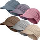 6 Pcs Chemo Cancer Hat for Women Breathable Bamboo Newsboy Baseball Cap Soft Headwear for Cancer Patient Hair Loss (Pink, Purple, Blue, Gray, Beige, Khaki)