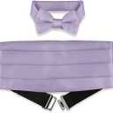 Vesuvio Napoli Boy's Cummerbund & Bow Tie Set Solid Color Boys Cumberbund BowTie