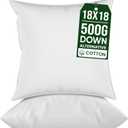 18x18 Pillow Inserts Set of 2 , Soft Hypoallergenic Down Alternative Throw Pillow Inserts 18 X 18 , Throw Pillows for Couch, Sofa Pillow Filling Stuffing for Decorative Covers, Pillow Forms 18x18