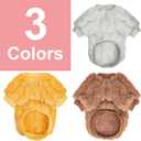 4 x Dog Sweater, 3 Pack Dog Sweaters for Small Dogs or Cats, Girl or Boy, Warm Dog Clothes Shirt Coat for Winter Christmas (Beige, Coffee, Yellow, XX-Small)