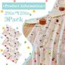 3PCS Lvory Floral Table Runner 10 FT, Embroidery Daisy Table Runners Seasonal Spring Summer Sheer Tulle Dining Table Decor for Home Party Birthday Decor 29x120 Inch