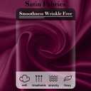 Womens Satin Silk Blouses Blouse Button Down up Shirts for Women Casual Loose Long Sleeve Business Work Tops (X-Large, Red2)