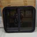Horizontal RV Window, 24" W x 20" H Tinted Sliding RV Window with Net Screen and Trim Ring, Suitable for 1-1/8" Thick Walls, DOT Approved