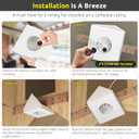 Fan Mounting Box, Ceiling Fan Mounting Bracket, Ceiling Fan Mounting Box, Ceiling Fan Mounting Kit, Fan Mounting Bracket, Fits Cathedral Ceiling Angles of 80 or Up, White, 2-Pack