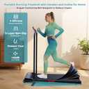 Portable Walking Pad Treadmill with Incline, 0.6-7.6MPH Mini Walking Treadmills for Home Small,3.0HP Electric Under Desk Treadmill for Exercising, Small Treadmills with Handle Bar, 350 LB Capacity