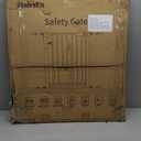 29.5"-51.5" Extra Wide Baby Gate with Cat Door for Stairs & Doorways - 30.5" Tall Auto-Close Metal Gate - No Drilling Pressure Mounted Dog Gate Indoor with Door (Black)