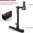 Adjustable RV Spare Tire Carrier Mount for Vans SUVs and Motorhomes, Fits 16" to 24" Wheels, Hitch with 2 Inch Receiver - Spare Tire Carriers
