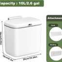 CTIME Compost Bin Kitchen 1.8 Gallon, Hanging Small Compost Bin for Countertop or Under Sink, Indoor Food Waste Bin for Kitchens Bathrooms Living Rooms RVs Bedroom