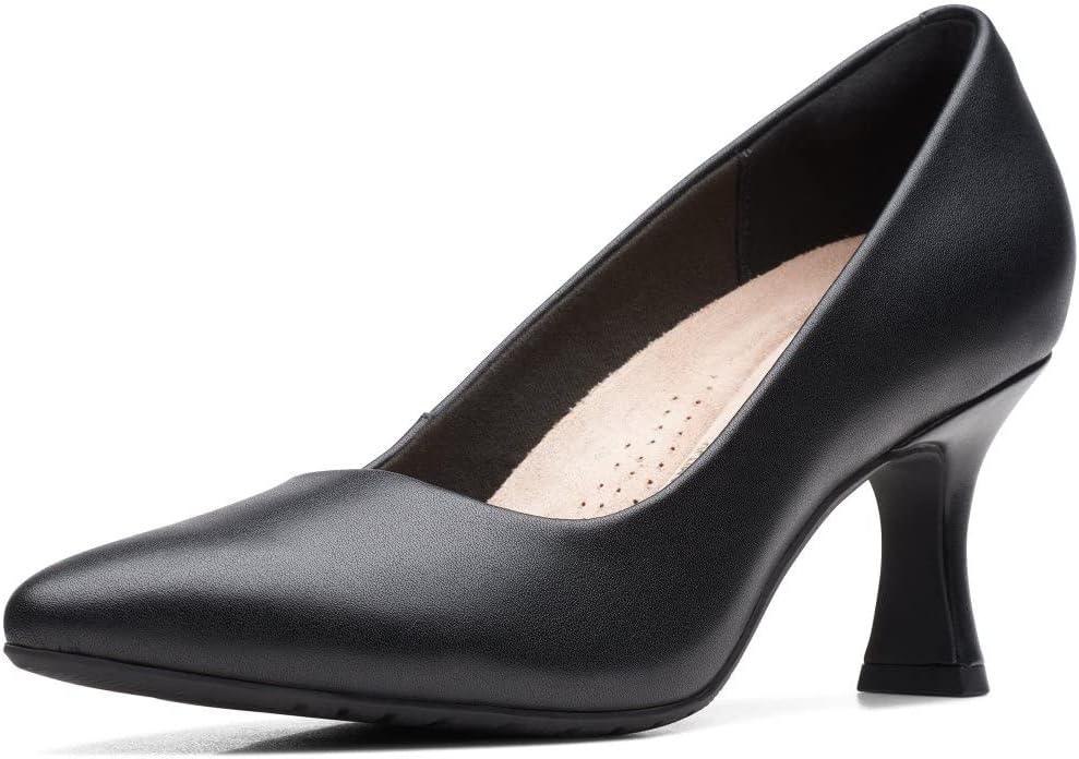 Clarks Women's Kataleyna Gem Pumps (9.5, Black Leather)