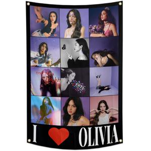 Generic Olivia Music Flags 2X3 Feet Rodrigo Funny Flag with 4 Brass Grommets for Bedroom Bar Living Room College Dorm Girl Bedroom Yard Decor Generic Olivia Music Flags 2X3 Feet Rodrigo Funny Flag with 4 Brass Grommets for Bedroom Bar Living Room College Dorm Girl Bedroom Yard Decor