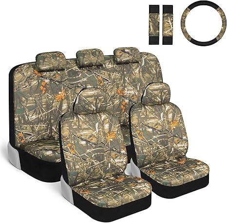 CA 3 Pack Camo Truck SUV Seat Cover Kit
