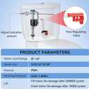 Saillong 2 Set Universal Toilet Tank Replacement Kit, Include Fill Valve, 2 Inch Low Flow Rubber Flapper, Front Mount Toilet Flush Brass Handle, Adjustable, Quiet, Easy Install Repair Kit