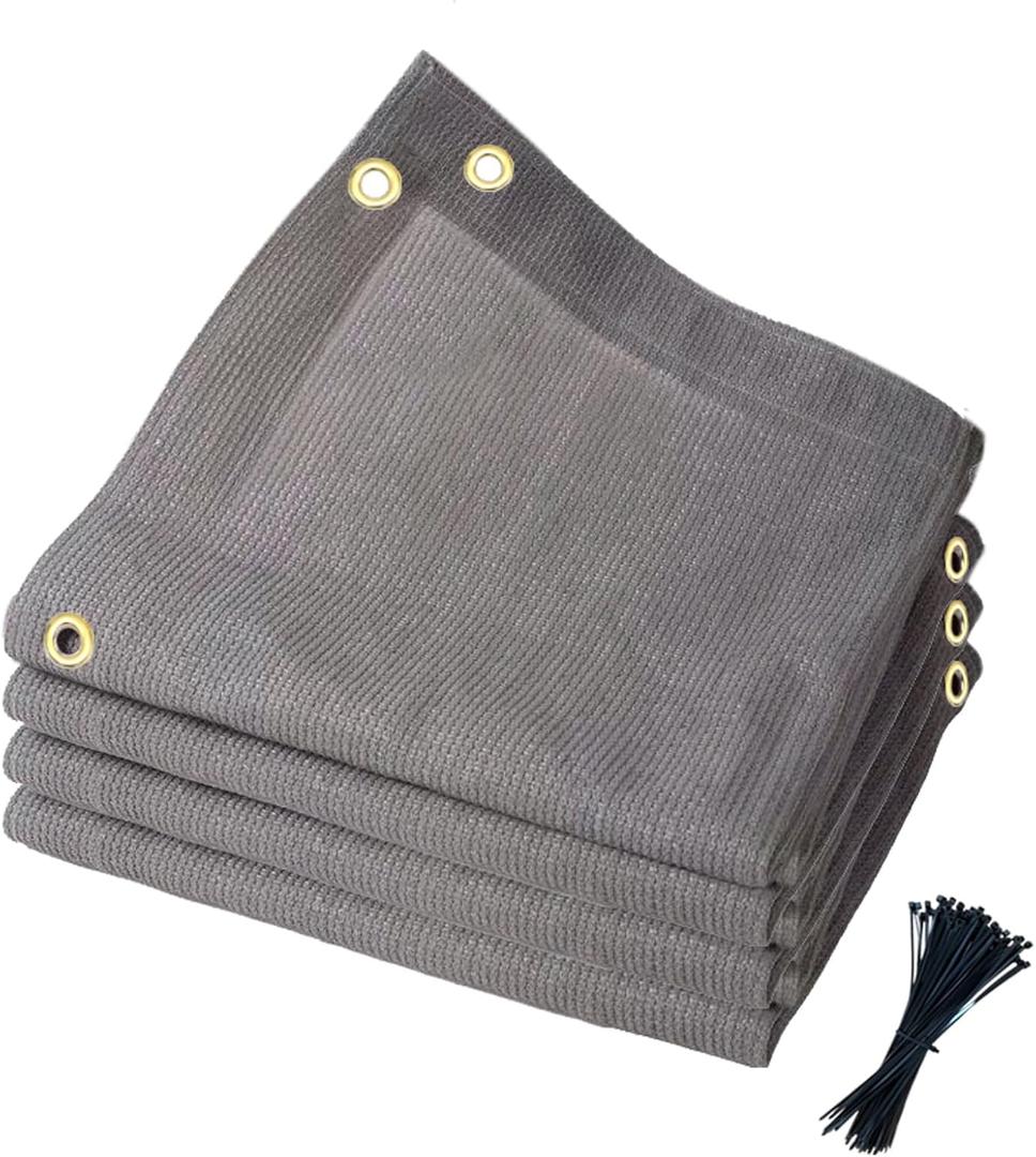 MEANCHEN 90% Outdoor Sun Shade Cloth 8' x 15' Pergola Shade Cover for Deck Backyard Patio Garden Breathable Sunshade Fabric with UV Protection Privacy Sun Screen for Porch, Carport, Pool Gray