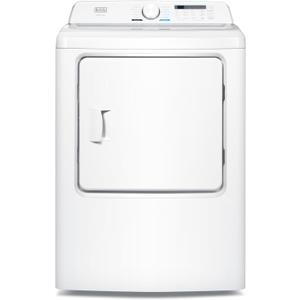 BLACK+DECKER 7.0 Cu. Ft. Front Load Dryer, Clothes Dryer with LED Display and Dial Control, 5 Senor and Manual Dry Selections, Wrinkle Care, 240V, BLD67ME, White