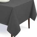 Tablecloth 52"x70" Farmhouse Table Cover 100% Cotton Decorative Washable Rectangle Table Cloths for Gifts, Kitchen, Dining, BBQ, Buffet & Camping - Grey