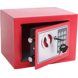 Yuanshikj Electronic Deluxe Digital Security Safe Box Key Keypad Lock Home Office Hotel Business Jewelry Gun Cash Use Storage money (RED)