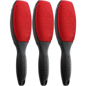 Evercare Magik Brush with Black Handle- Double-Sided Lint Remover Brush, Pet Hair and Dust Cleaner for Clothing, Bedding, Upholstery - Trusted Fabric Lint Roller, Reusable Lint Brush (3-Pack)