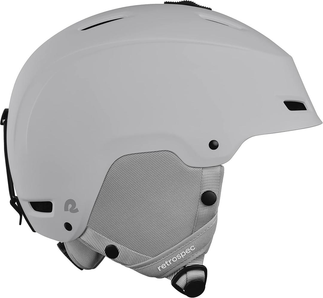 Retrospec Zephyr Ski Helmet - Snowboard Helmet for Adults & Youth with Adjustable Fit, 9 Breathable Vents, Removable Washable Earmuffs - Snow Sports Helmet for Men & Women, Medium