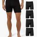 32º DEGREES mens Mens 4-pack Active Mesh Quick Dry Performance Boxer Brief, Large