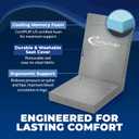 Stratos, Pure Cooling Memory Foam Seat Cushion, Ergonomic Support, Portable for Airplanes, Office Chairs, Cars, and Trains, Pressure Relief