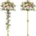 mopam 2Pcs Gold Floor Candelabra, 5 Arms Antique Candlestick Holder
50 Inch Line Styling Candelabra Centerpiece, Decor for Wedding, Ceremony & Party