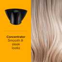 Conair Hair Dryer Style & Shine Natural Crystal Collection, 1875W Hairdryer, 3 Heat Settings, 2 Speeds, Blow Dryer with Concentrator Attachment, Ionic & Hematite-Infused Ceramic Technology, Black