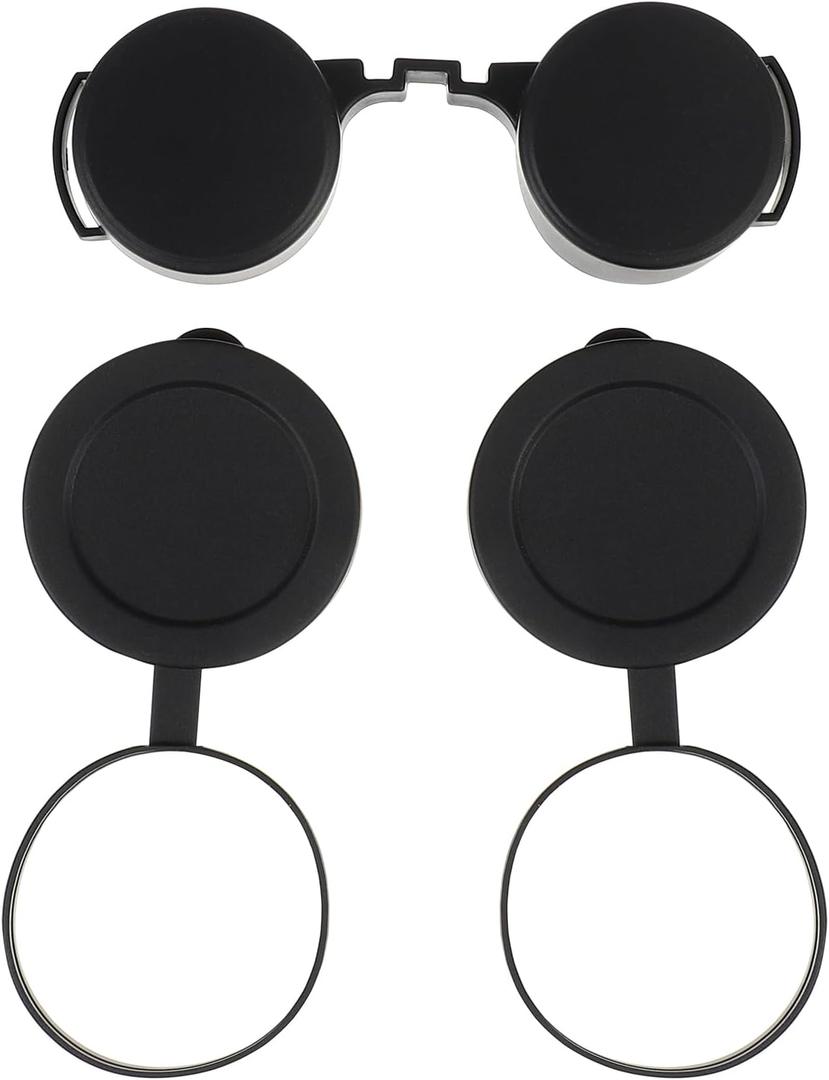 3Pcs Optics Binocular Caps Rubber Objective Lens Caps Binoculars Protective Covers for Compact Binoculars (12.00X6.00X1.00CM, Black)