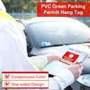 Remerry 500 Pack Parking Permit Hang Tags Bulk 3 x 2.75 Inch Temporary Parking Passes Pass Tickets, Plastic Placards PVC Tag for Rearview Mirror(Red)