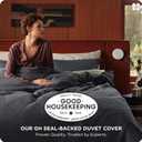 Bedsure Cotton Duvet Cover Set - 100% Cotton Waffle Weave Charcoal Duvet Cover Oversized King Size, PureWoven Breathable Bedding Set for All Season, 3 Pieces, 120"x98"