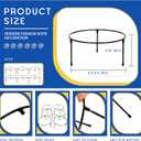 HPC DECOR Set of 6 Black Metal Wire Pizza Pan Riser Stands- Round Pizza Tray Riser Rack Holder - Tabletop Display Racks for Food Platter Tray- Metal Display Stands for Home, Restaurant and Party