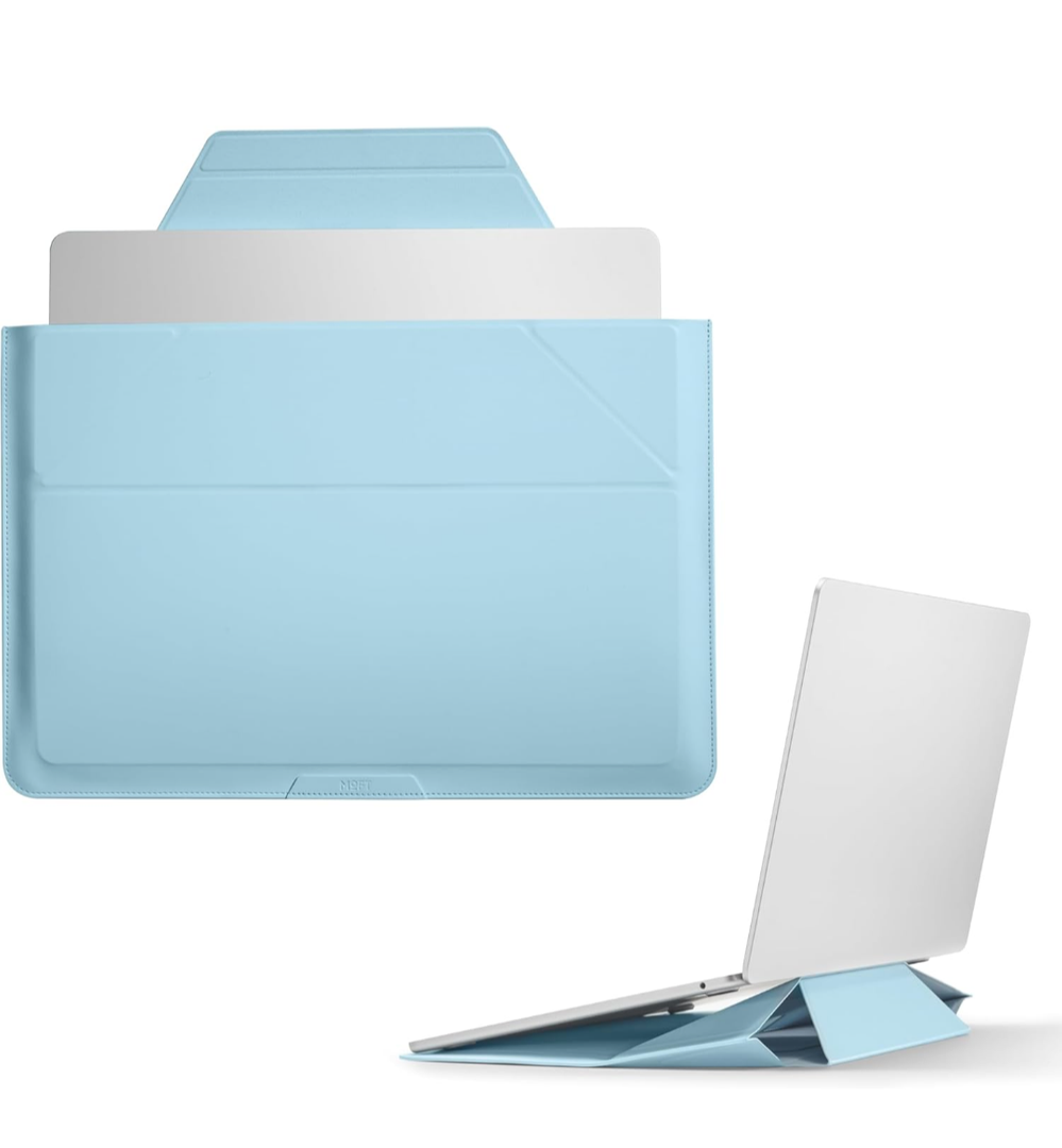 MOFT Laptop Carry Sleeve, 2-in-1 Laptop Bag & Stand for 16" MacBook Air/Pro & Dell/HP/Lenovo/Asus, Stylish Slim Computer Sleeve Bag with Expandable Storage for Computer Accessories, Soothing Mist