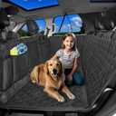 MIDOG Back Seat Extender for Dogs - Hard Bottom Dog Car Seat Cover for Back Seat,Dog Seat Cover Hard Bottom Holds 400lbs,Compatible with Child Seat,Perfect for SUV & Car(Black, L)