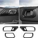 Inner Door Handle Cover Trim Compatible with 2021-2025 Ford Bronco Interior Accessories Carbon Fiber