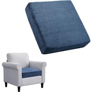 Yueyocici Corduroy Recliner Seat Cushion, Large High Density Foam Square Seat Cushion for Recliner Chair, Office Chair, Car, Sofa,Relieves Long-Sitting Pain(Dark Navy)
