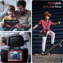 Scnioy Case for iPad (A16) 11th Generation 2025, iPad 10th Generation Case 2022, Kids Friendly i Pad 10th Gen Cover with Multi-Angles Kickstand Shoulder Strap Screen Protector 11/10.9 Inch, Black Red