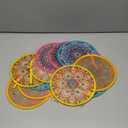 Marsui 12 Pcs Round Foldable Hand Fan Summer Flower Handheld Folding Fan 4 Patterns Collapsible Handheld Fan Foldable for Women Girls Daily Use Festival Wedding Party Favors(Mandala)