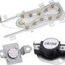 BlueStars 8544771 Dryer Heating Element and 279973 Thermal Fuse & Thermostat Cut Off Kit - Compatible with Whirlpool & Kenmore Dryers Replaces WP8544771 EAP11746337 7154072 AP6013115
