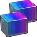 Hanging File Organizer, File Box Organizer with Handle, Metal Mesh Hanging File Folder Box, Letter Size Filing Crate Bin Holder for Home Office Desk(2 Pack)