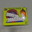 8ft Tape Measure for Kids, STEM Educational Tool with Level, Protractor and Eraser, Retractable Snail Shaped Measuring Tapes, Child-Safe Stocking Stuffers Gift for Boys & Girls 3+, Blue