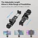 SMALLRIG Universal Metal Phone Support with Cold Shoe Mount, Smartphone Holder Adapter Support Free Adjustment Joints, Phone Tripod Mount for iPhone 17 16 15 14, for Samsung Galaxy etc. - 4382