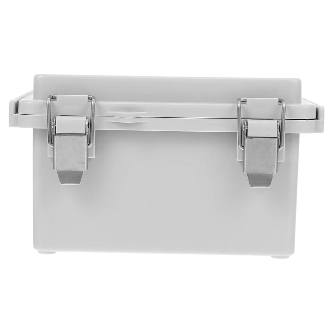 Junction Box Outdoor Electrical Junction Box for Cable Connections Weatherproof Case Buckle and Easy Installation Tools (16.50X16.00X9.20CM, Grey)