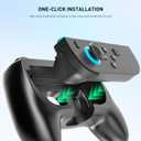 2 x RHOTALL 2 Pack Comfort Hand Grips for Nintendo Switch 2 Controllers, Ergonomic Grips Compatible with Switch 2 joycons, Anti Slip and Wear-Resistant, 4 Thumb Caps - Black