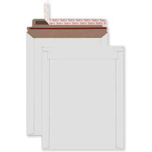 Rigid Mailers 30 Pack 9.25 x 11.75 inches White Self Seal Stay Flat Bulk Cardboard Kraft No Bend Mailers Peel and Seal for Document Photos Pictures Papers Files CD