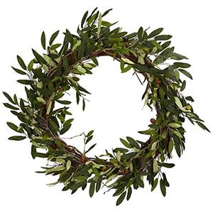 Nearly Natural 17in. Artificial Olive Wreath