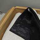 Washable Area Rugs 8'x10' Non-Slip Modern Abstract Soft for Living Room Entryway Bedroom Nursery, Print Pattern, Dark Black Gold