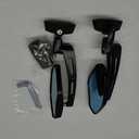 NewYall Pair Black Racing Rear view Mirror Double Adjustment Sport Bike Side Mirror for Kawasaki for Suzuki for Honda CBR 250 600 929 954 1000 GSXR 600 750 1000 SV 650S 1000S ZX6R ZX9R