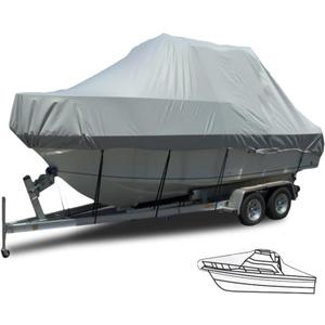 LDIW 11-27ft Boat Cover Heavy-Duty 210D Waterproof Oxford Cloth Trailerable Boat Cover Outdoor Personal Watercraft Cover Against Dust Rain UV Damage,21to24FT: 732x300cm